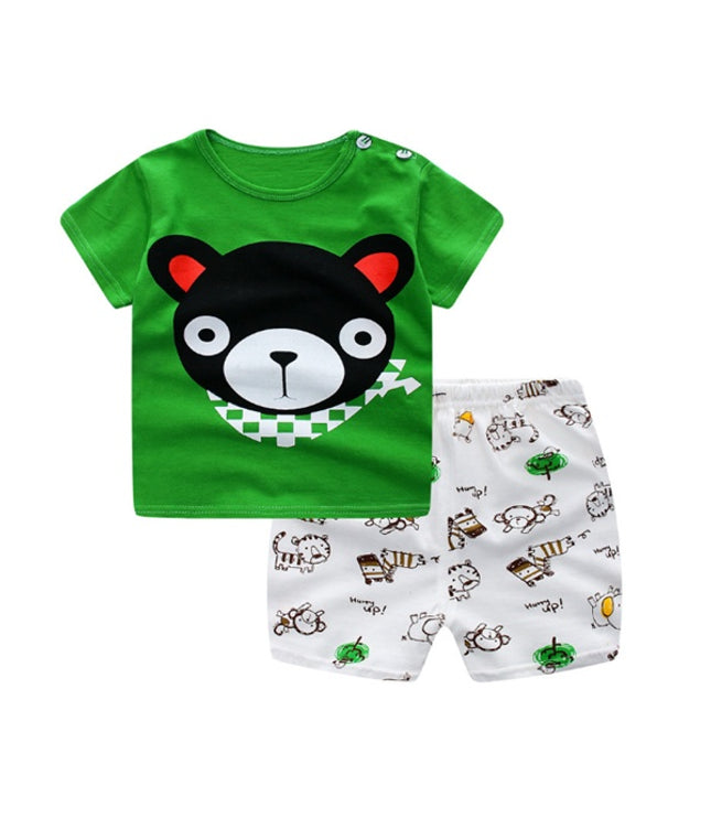 Cartoon Clothing Baby Boy Summer Clothes T-shirt Baby Girl Casual Clothing Sets