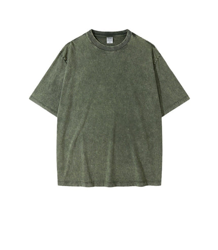 Washed Round Neck Short Sleeve Batik Children's T-shirt