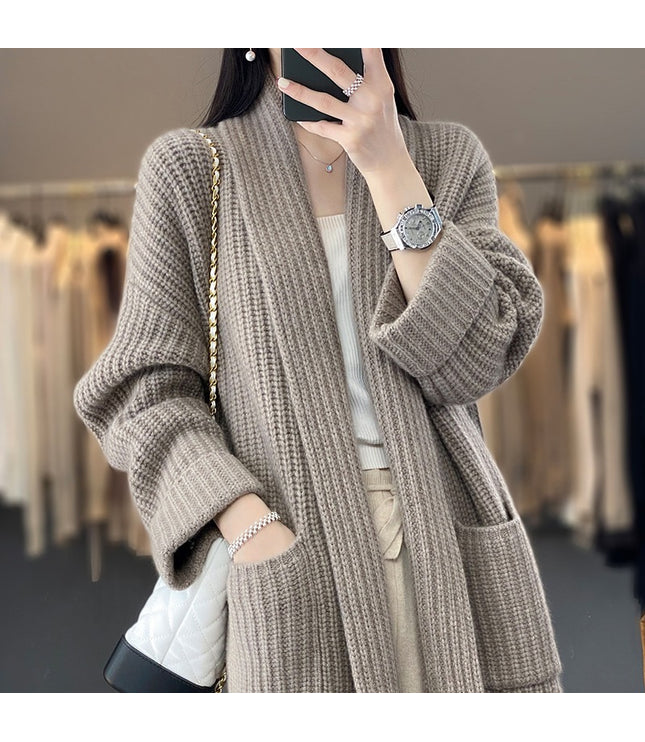 Plus Size Women's Sweater Cardigan Mid-length