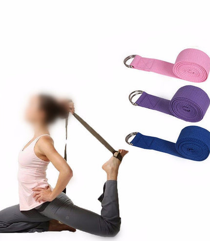Yoga rope stretch with cotton yoga tension band