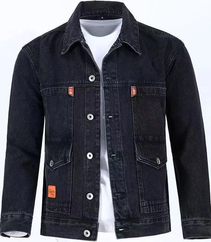 2023 Spring and Autumn New Fashion Trend Solid Color Denim Jacket Men's Casual Loose Comfortable Large Size High Quality Coat