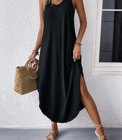Ladies Lunch Break Solid Color Dress