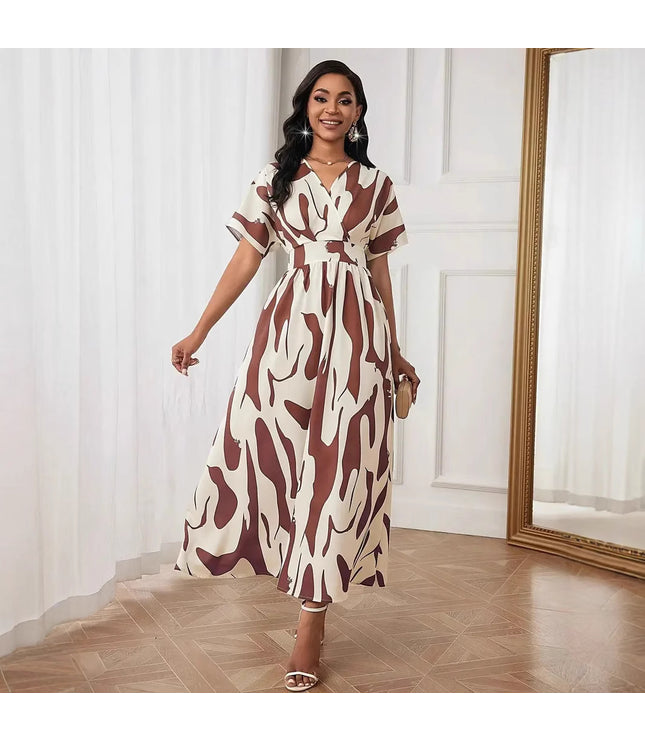 Printed Waist-controlled Women's Wear Dress