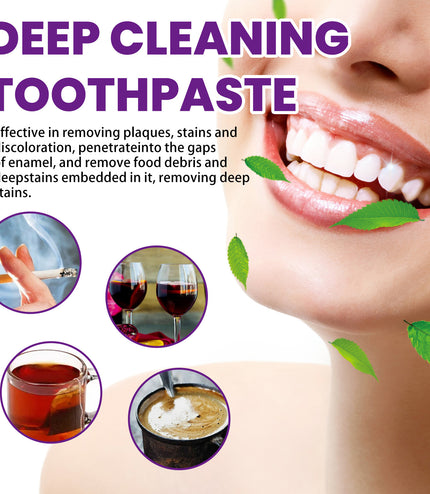 West&Month Purple Whitening Toothpaste Clean Stains Oral Odor Care Gums Whitening Teeth Toothpaste