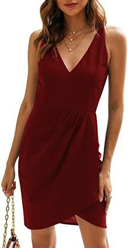 Women's Tight Sleeveless V-neck Slim Fit