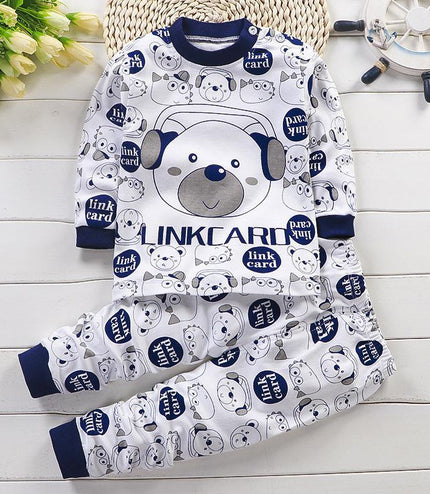 Autumn Cotton Base Baby Pajamas Set