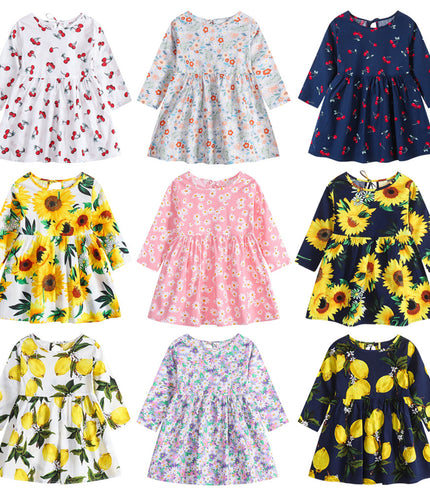 Style Floral Princess Dress Children's Clothing
