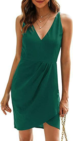 Women's Tight Sleeveless V-neck Slim Fit