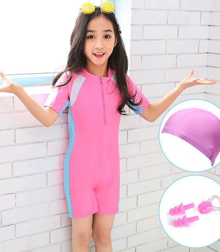 Children's sun protection one-piece swimsuit