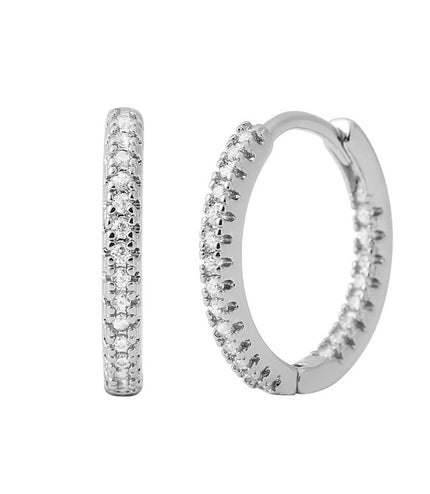 Circle Female Earrings Ear Clip Multicolor Zircon Elegant