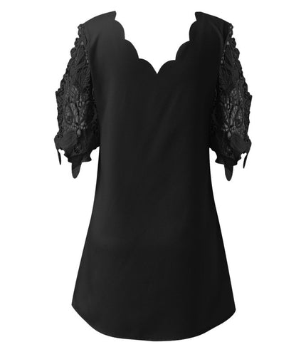 A Swing Top Off-the-shoulder Half Sleeve Dress
