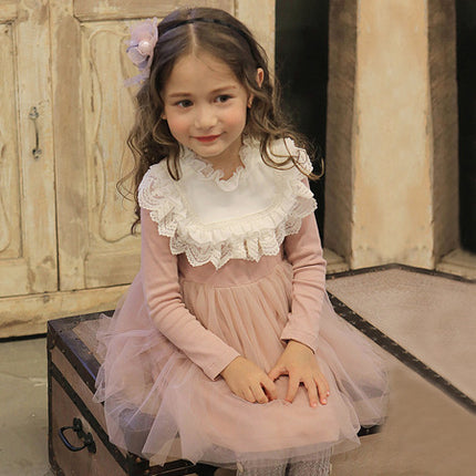 Girls dress cotton baby dress wholesale new long sleeved gauze child Princess Dress