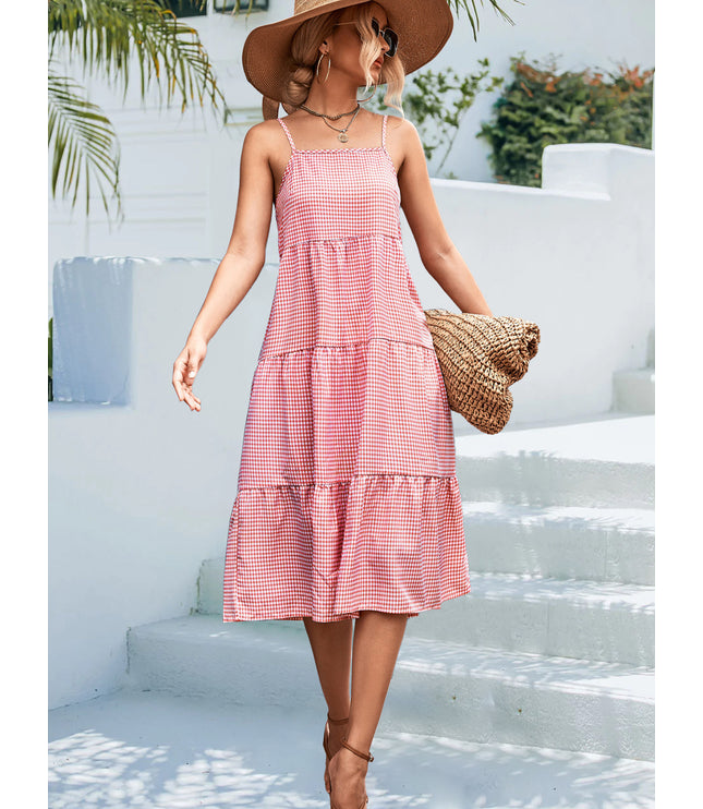 Classic Plaid Camisole Dress Women's