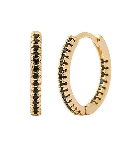 Circle Female Earrings Ear Clip Multicolor Zircon Elegant