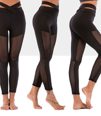 Waistline elastic yoga pants