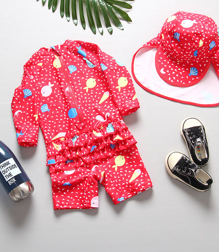 baby girl infant sunscreen swimwear