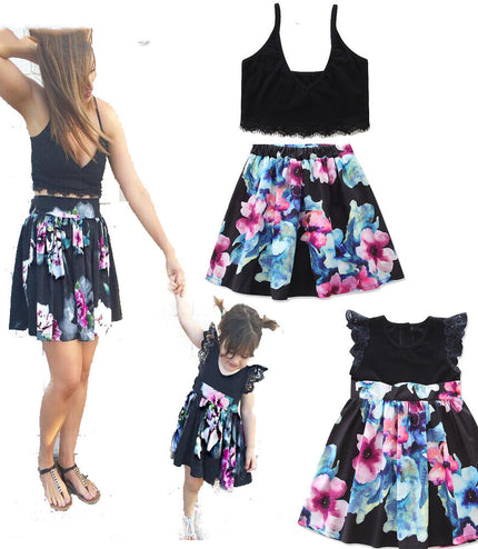 Fashion Printing Mother's Dress, Mother's Suit, Girl's Dress