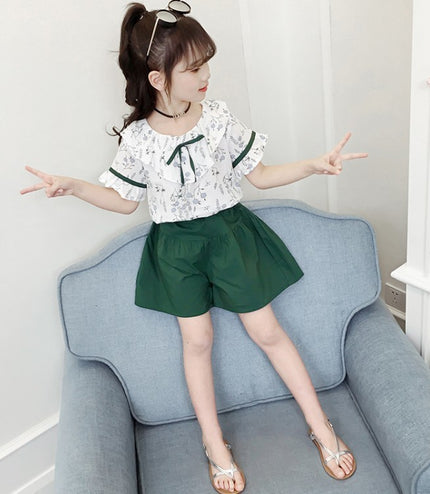 Western Style Children's Two-piece Shorts For Big Kids