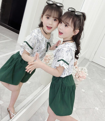 Western Style Children's Two-piece Shorts For Big Kids