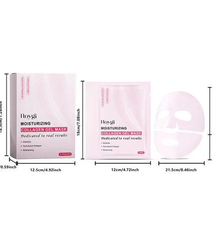 4PCS Bio-Collagen Face Mask – Deep Moisturizing &amp; Overnight Skin Renewal
