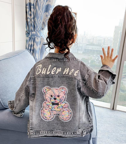 Cartoon Jacket Clothes Children Denim Tops