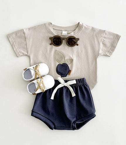 Summer Children's Fruit Patch T-shirt Shorts Set