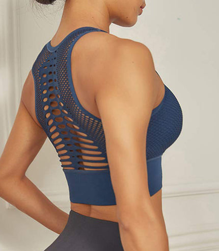 Women Sports Bra Sexy Brathable Mesh Sports Top