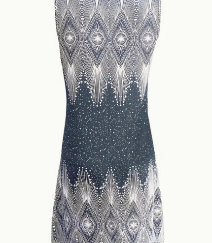 Women's Retro Printed Knitted Polyester Sunshine Skirt