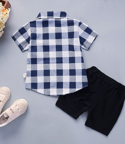 Summer New Children's Clothing Baby Suit Shirt Short Sleeve Two-piece Suit