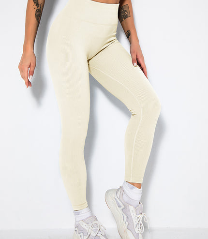 Butt Lifting Yoga Leggings Workout High Waist Tummy Control Ruched Booty Pants, Ribbed Seamless Leggings For Women High Waist Workout Gym Athletic Yoga Pants