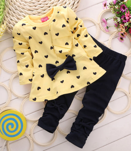 Love bow girl set