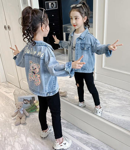 Cartoon Jacket Clothes Children Denim Tops