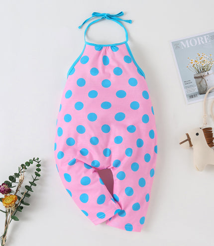 New Fashion Kids Baby Girls Strap Cotton Romper Toddler Sling Jumpsuit Harem Trousers Lace Up Sport Casual Loose Summer Clothes