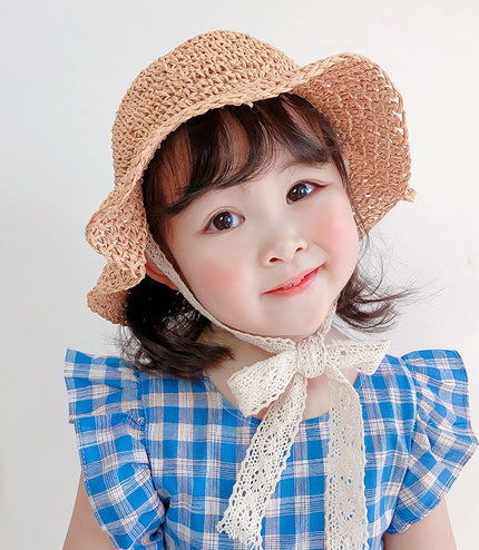 Kids Sunscreen Lace Lace Breathable Bucket Hat
