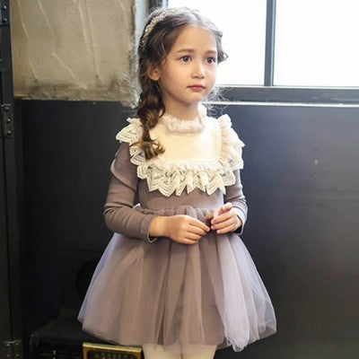 Girls dress cotton baby dress wholesale new long sleeved gauze child Princess Dress