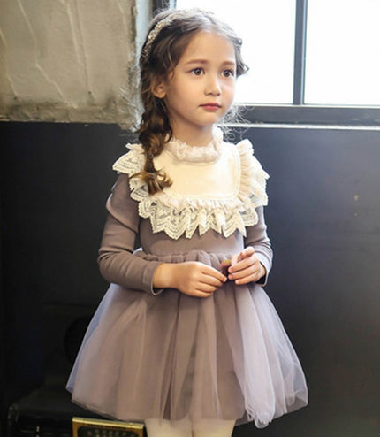 Girls dress cotton baby dress wholesale new long sleeved gauze child Princess Dress
