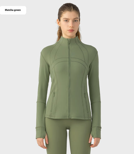Yoga Sports Jacket Women Elastic Zipper Running Fitness Yoga Jackets