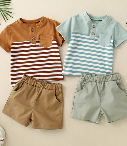 Infant Children Dried Slice Stitching Open Collar Suit