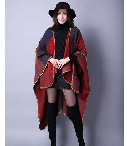 Autumn And Winter Scarf Versatile Lattice Ladies Travel Shawl