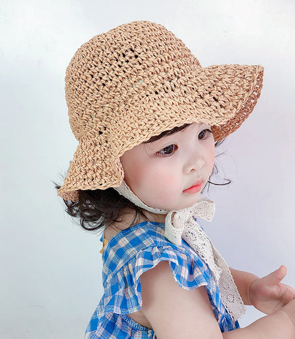 Kids Sunscreen Lace Lace Breathable Bucket Hat