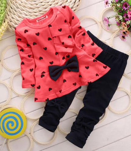 Love bow girl set