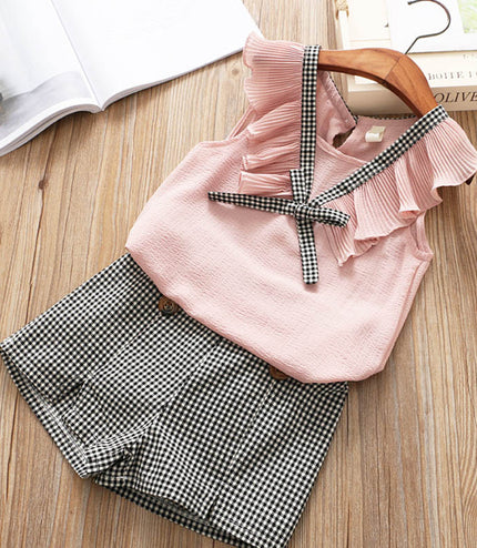 Kids Baby Girls Clothes New Short Sleeve T-Shirt Pants Dress
