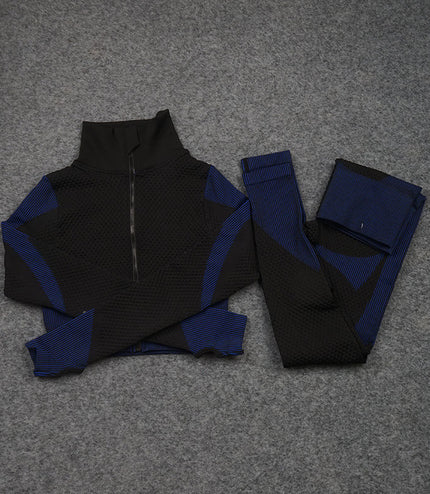 Three-piece Stretch Fitness Pants Sports Yoga Suit