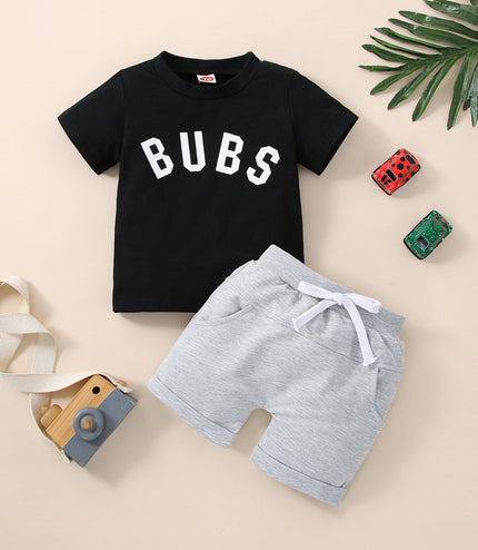 Short Sleeve Suit Boy Letter Printing