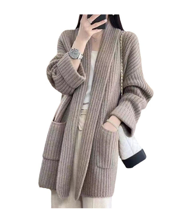 Plus Size Women's Sweater Cardigan Mid-length