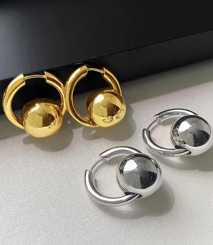 Ball Ear Clip Female European And American Personalized Simple