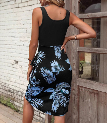 Tropical Printing Maxi Dress