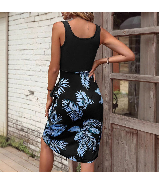 Tropical Printing Maxi Dress