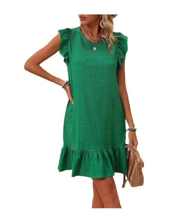 Elegant Solid Color Sleeveless Dress Women