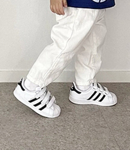 Children's New Simple Fashion Easy To Match Elastic Waist Casual Denim Trousers